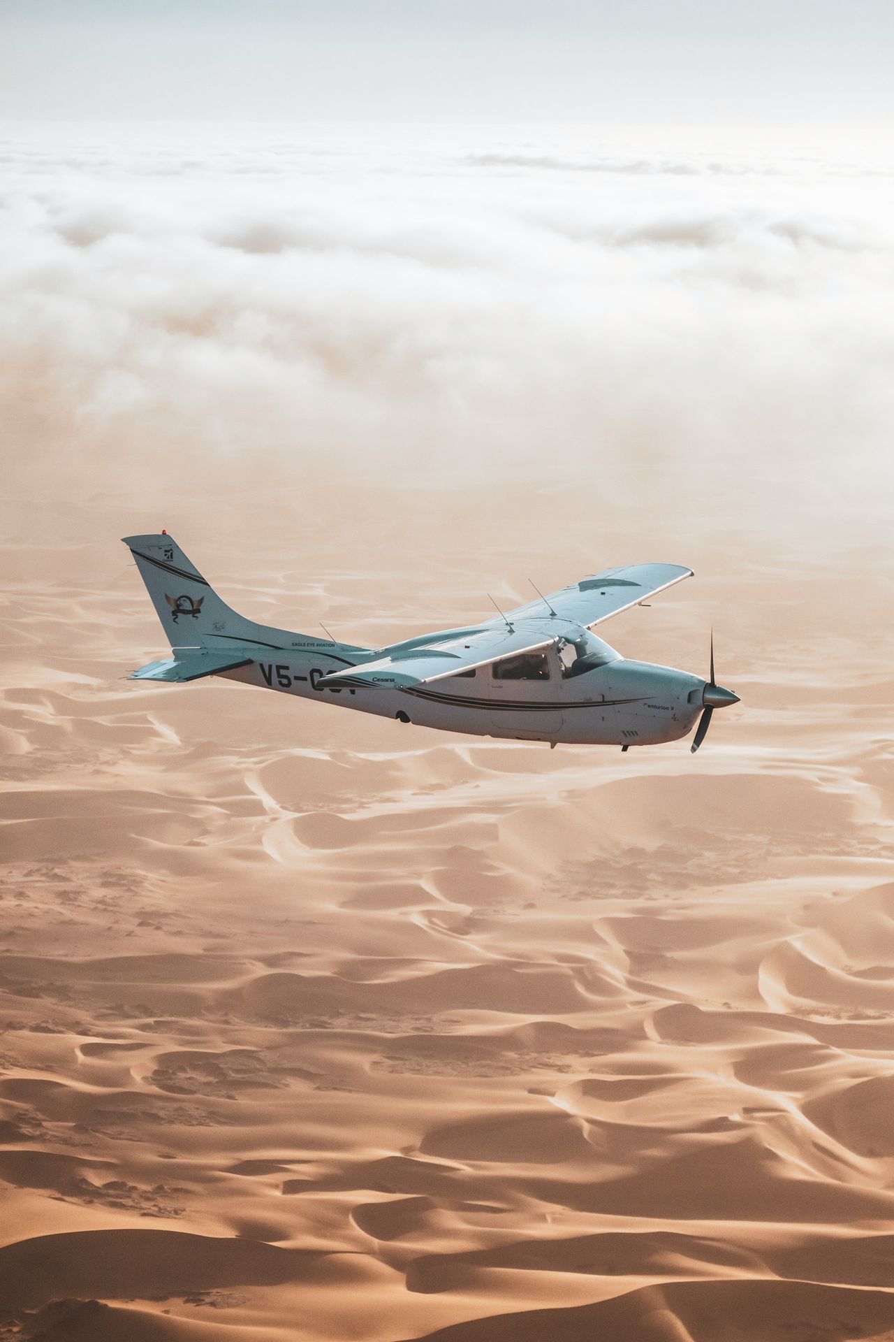 Flight over the Namib desert